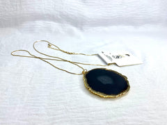 Collar colgante de ágata natural mujer bisutería By Brasil