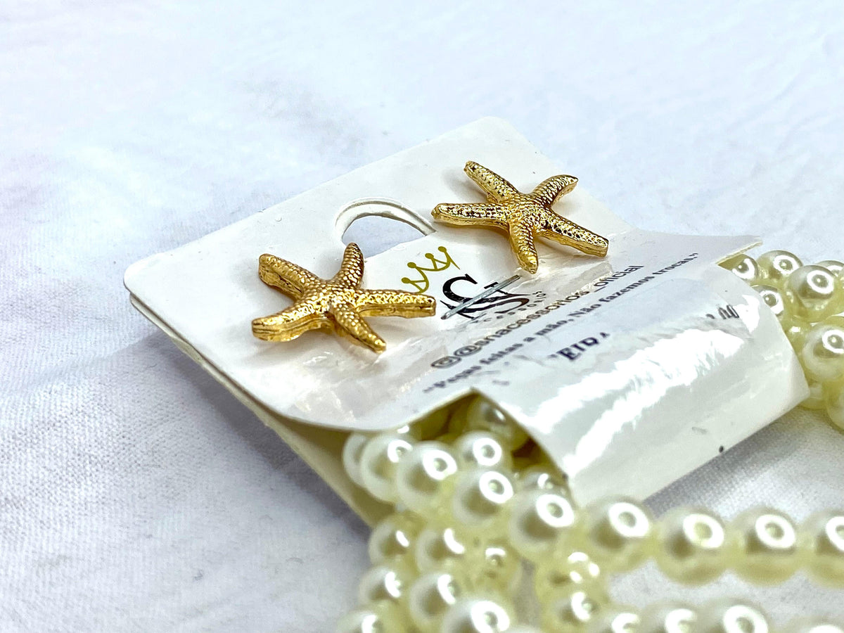 Conjunto aros y pulsera joyas de playa mujer bisutería By Brasil