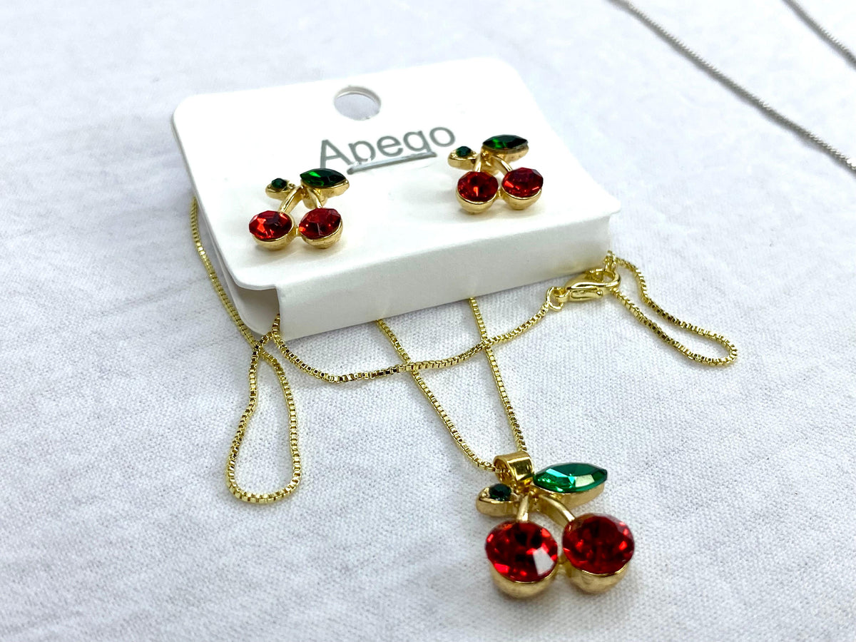 Conjunto de joyas Cherry mujer bisutería By Brasil