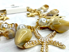 Pulsera mujer estrellas de mar y conchas marinas by Brasil