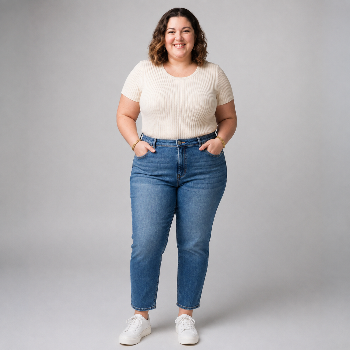 Jeans Old Navy mujer azul corte recto elasticado talla grande