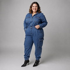 Enterito mezclilla mujer talla grande Fashion Nova XL–2XL