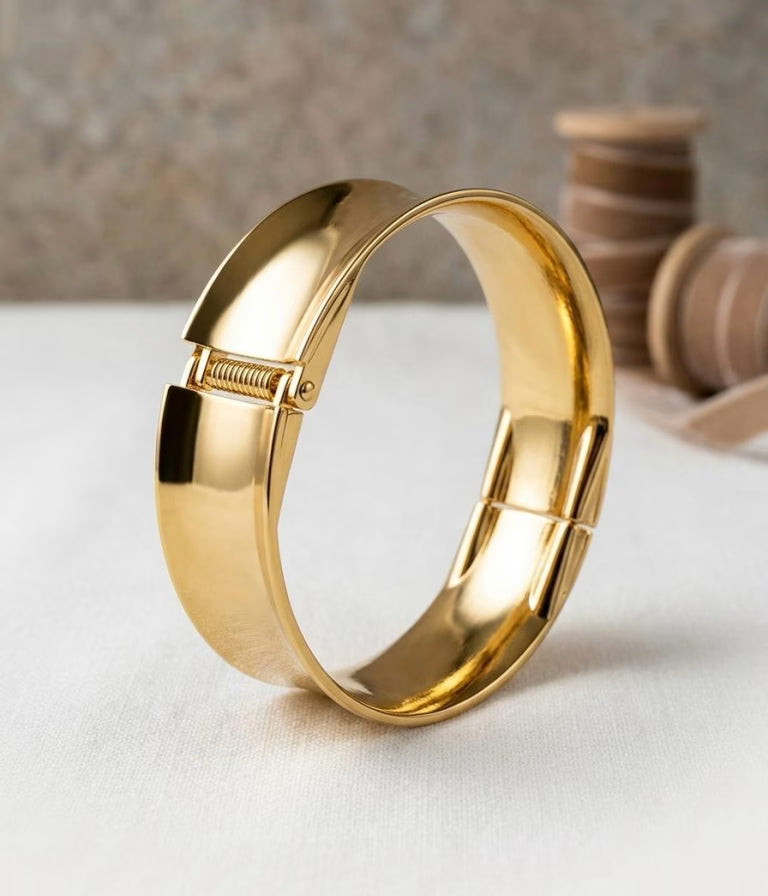 Brazalete dorado mujer talla grande By Brasil talla universal