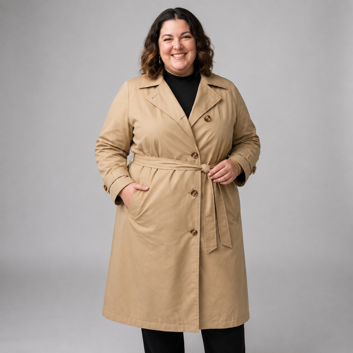 Trench mujer talla grande beige ASOS Design 4XL acolchado