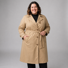 Trench mujer talla grande beige ASOS Design 4XL acolchado