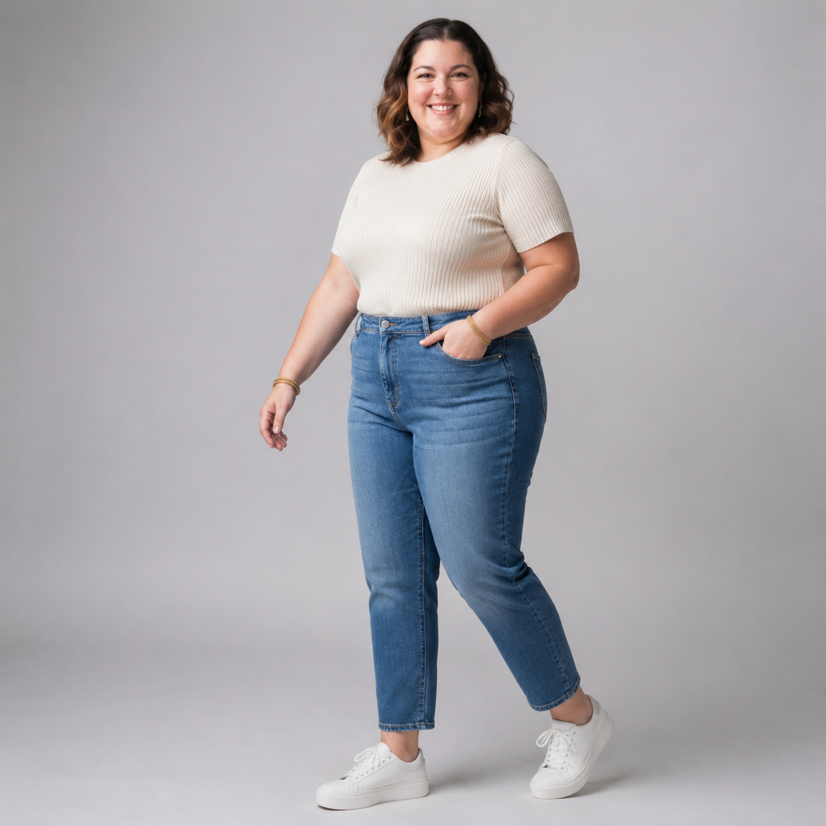 Jeans Old Navy mujer azul corte recto elasticado talla grande