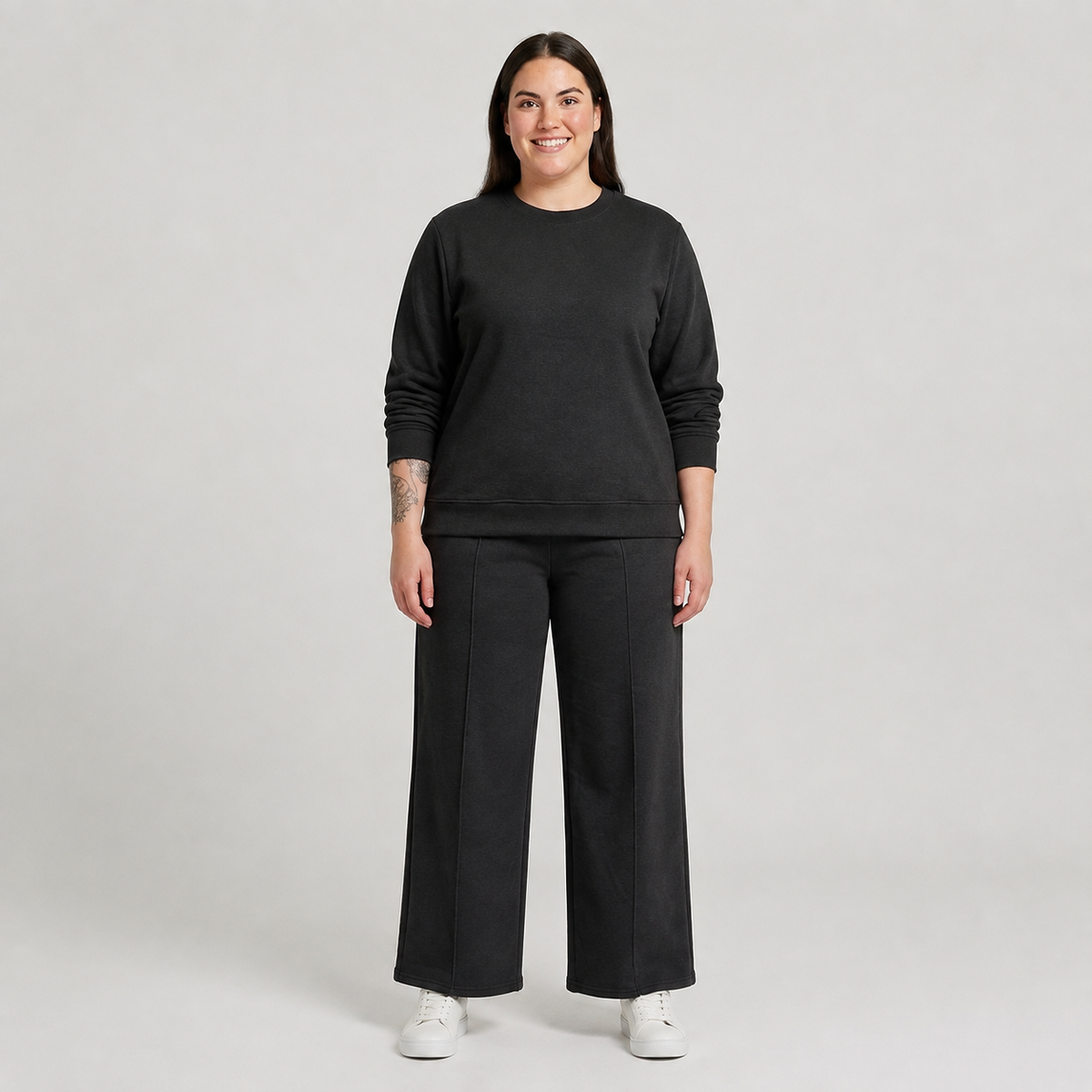 Conjunto polerón y palazzo mujer talla grande confección nacional