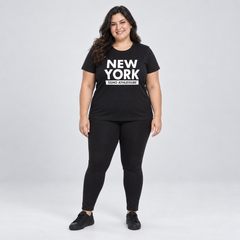 Polera mujer Moda Brasil talla grande negro y blanco