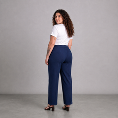 Pantalón mujer talla grande azul Mondetta XL elasticado forrado