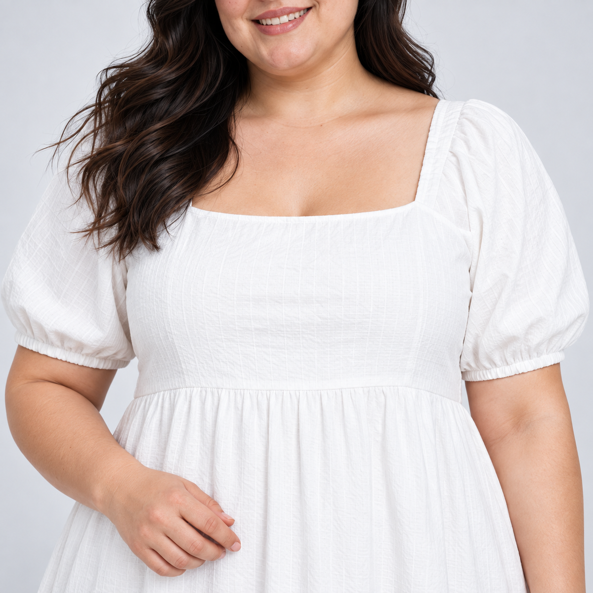 Vestido verano mujer Old Navy blanco hombro arrepollado XL