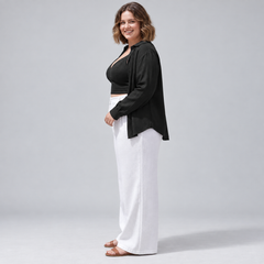 Conjunto top y blusa lino mujer marca Sheup moda Brasil