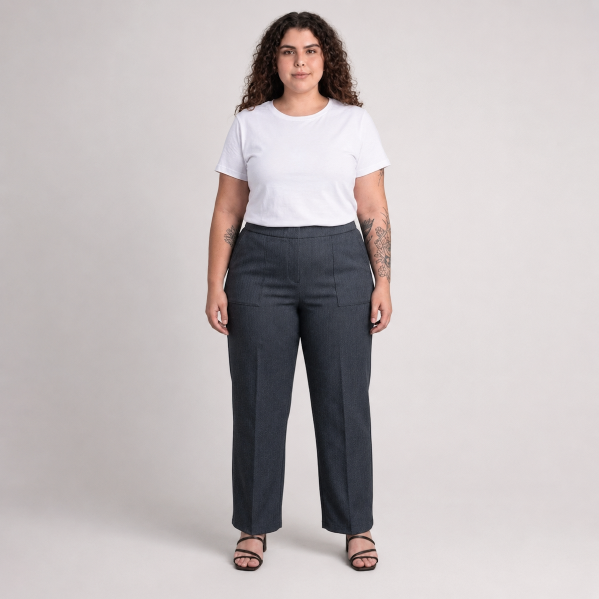 Pantalón mujer talla grande gris oscuro Mondetta XL