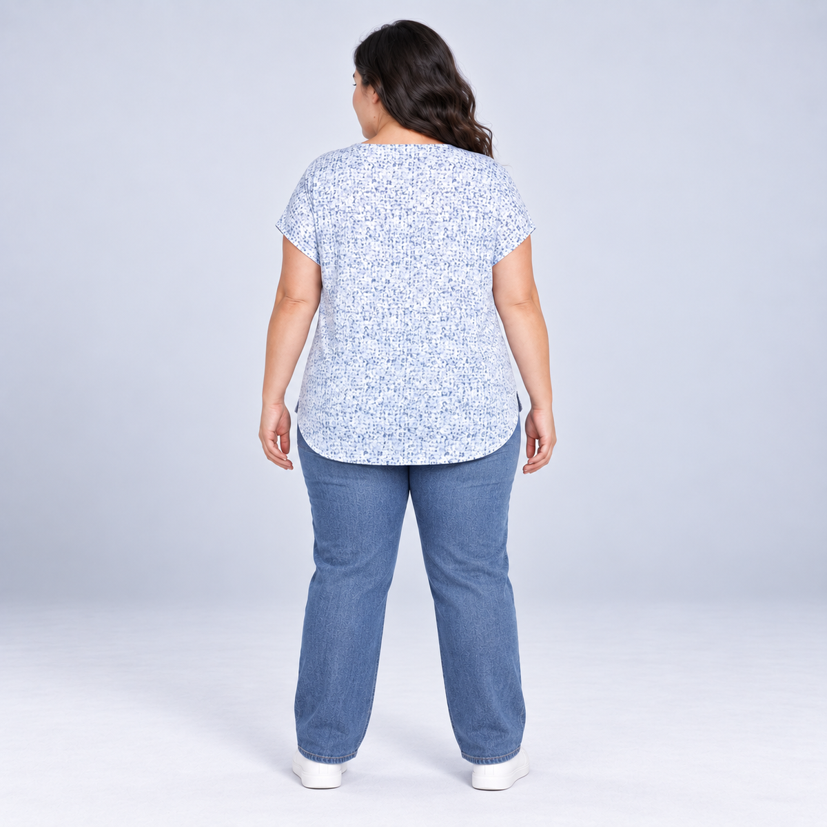 Blusa Orvis de calce suelto para mujer talla grande