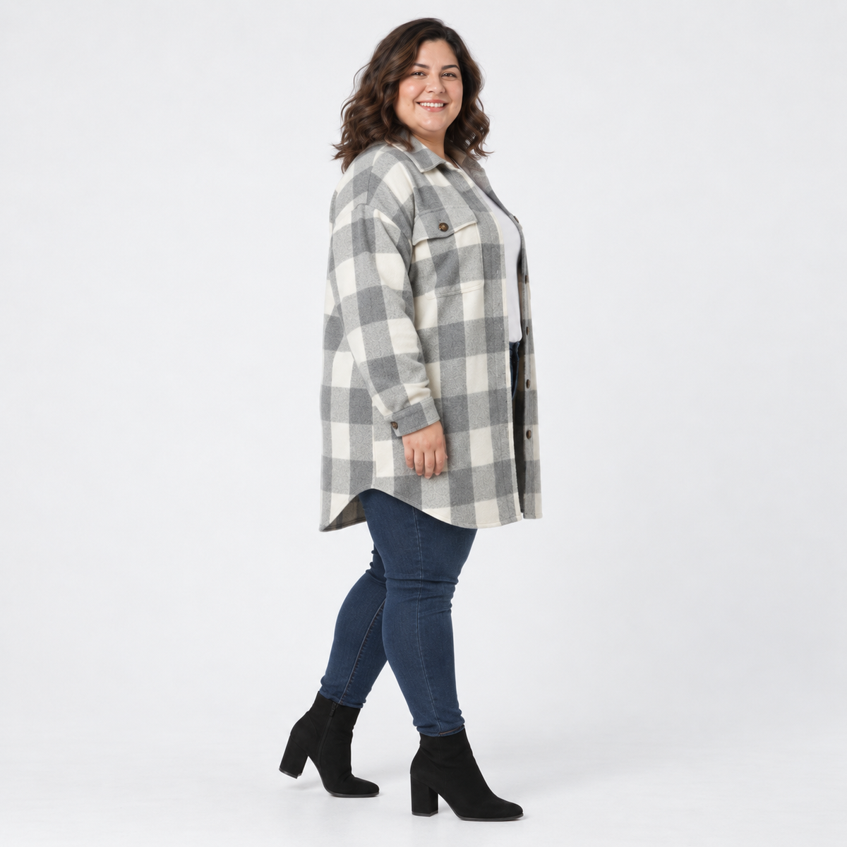 Chaqueta afranelada a cuadros Old Navy