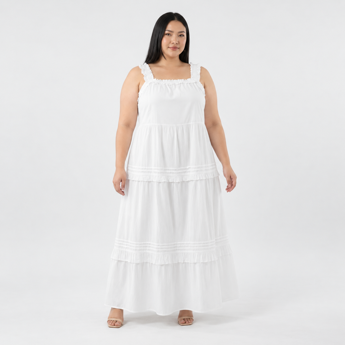 Vestido verano mujer Old Navy blanco con tirantes talla L