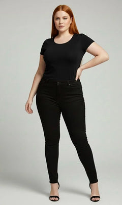 Jeans Superlipo mujer talla grande con faja interna