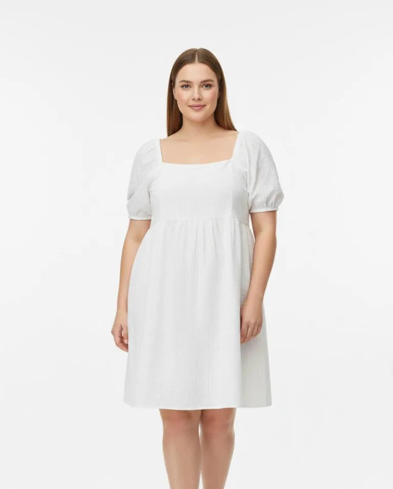 Vestido verano mujer Old Navy blanco hombro arrepollado XL