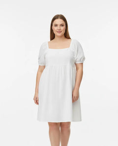 Vestido verano mujer Old Navy blanco hombro arrepollado XL
