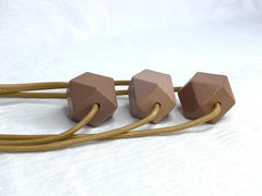 Collar mujer cuentas de madera palo rosa By Brasil