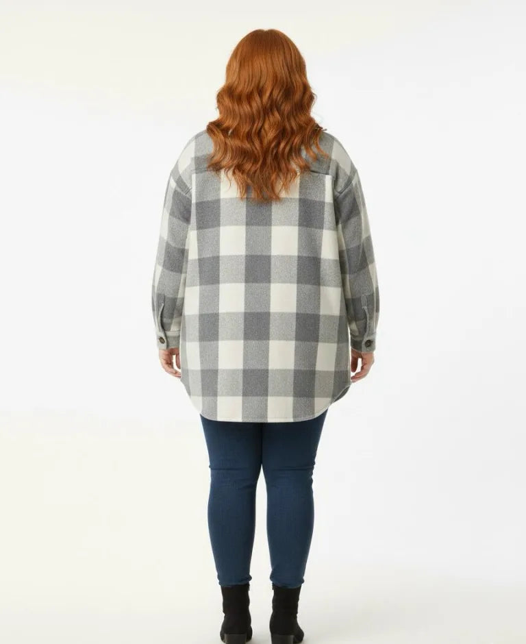 Chaqueta Afranelada a Cuadros Old Navy