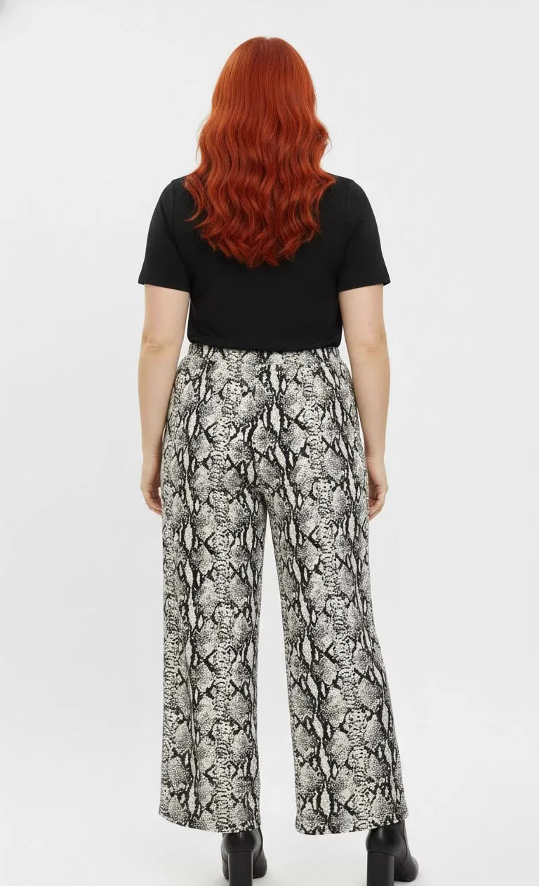 Pantalón Palazzo Print mujer talla grande Tela Sofía Confección Nacional