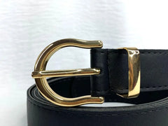 Cinturón mujer negro hebilla dorada Bisutería by Brasil