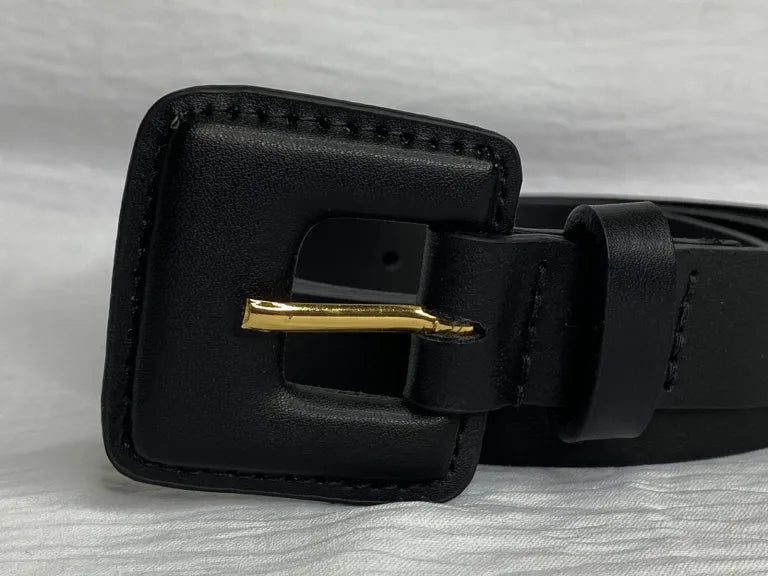 Cinturón mujer eco cuero negro confección Brasil talla grande