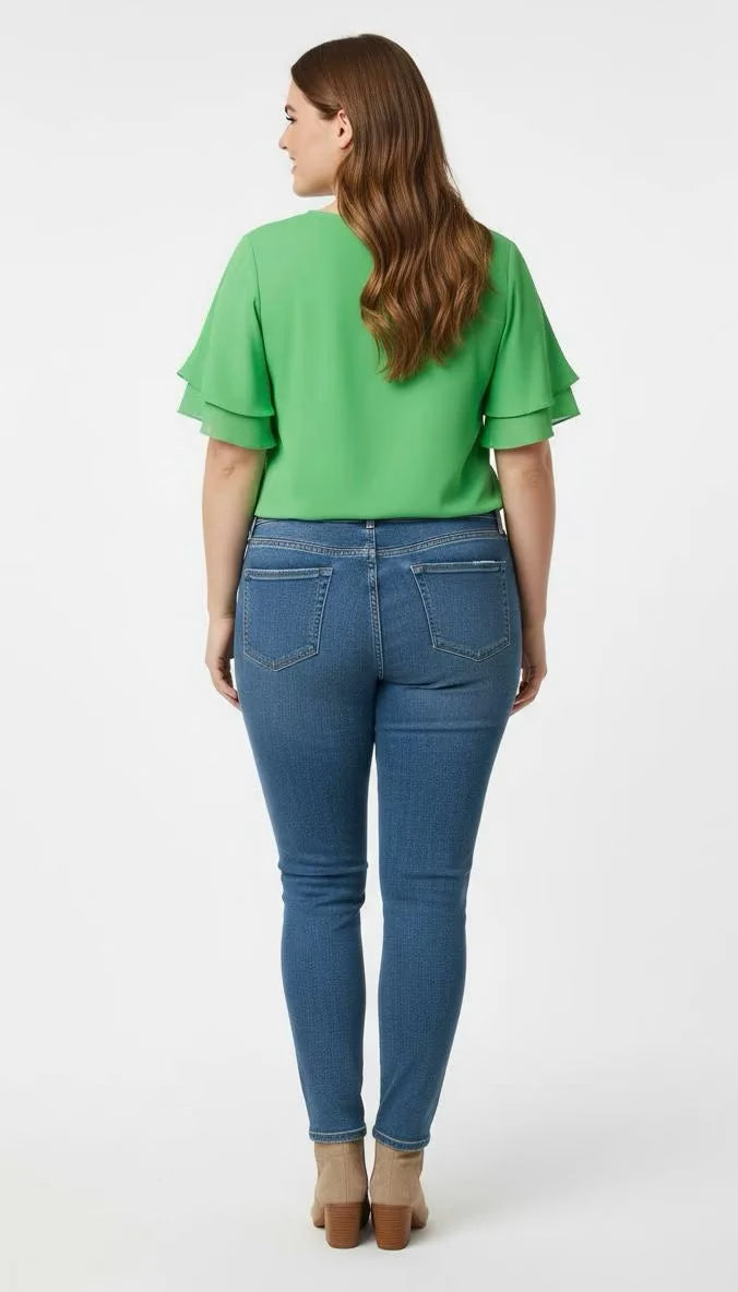 Blusa verde mujer talla grande Vince Camuto