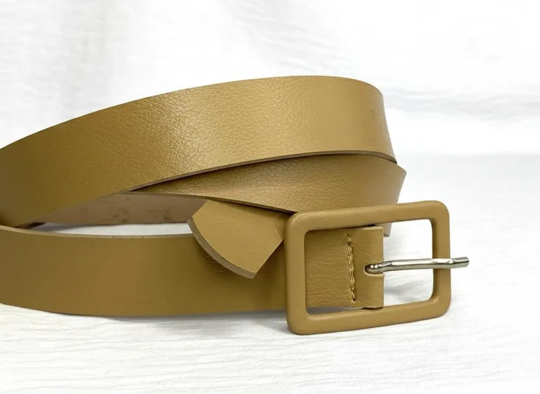 Cinturón mujer eco cuero beige confección Brasil talla única