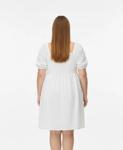 Vestido verano mujer Old Navy blanco hombro arrepollado XL