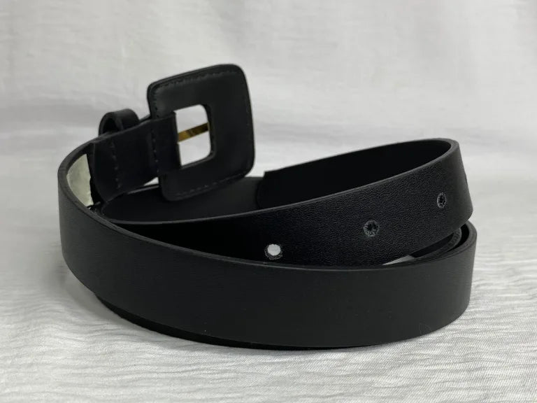 Cinturón mujer eco cuero negro confección Brasil talla grande