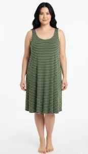 Vestido Old Navy verde con líneas blancas