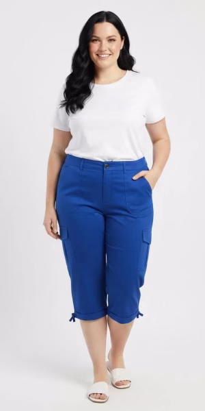 Pantalón capri Chico’s tela liviana de verano mujer talla grande