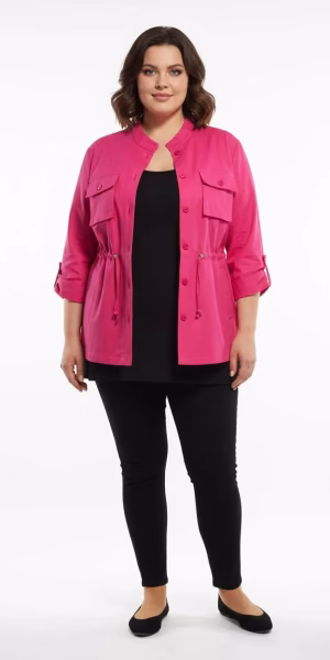 Chaqueta de verano fucsia Chico’s talla 3XL