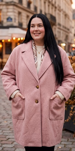 Abrigo mujer talla grande rosado Old Navy 4XL cómodo y abrigado