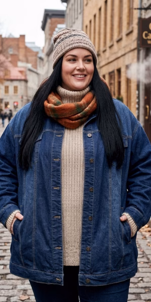 Chaqueta de mezclilla mujer talla grande Denim 24/7 5XL a 7XL