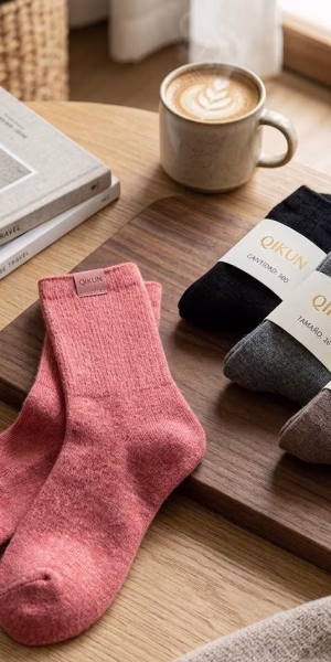 Calcetines sin costura mujer Qikun lana talla 36–41