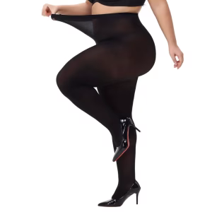 Panty forrada mujer talla grande negra cómoda y abrigada